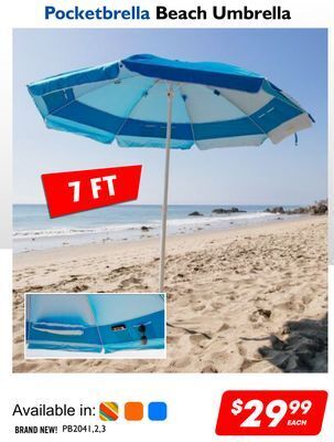 Factory Direct Pocketbrella beach umbrella offer