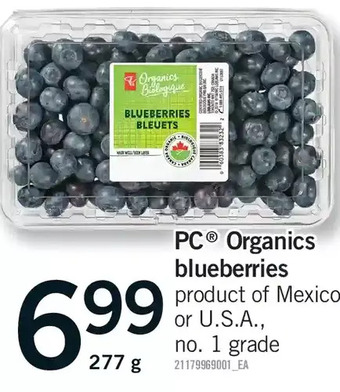 Fortinos Pc organics blueberries offer