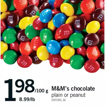 Fortinos M&m's chocolate offer
