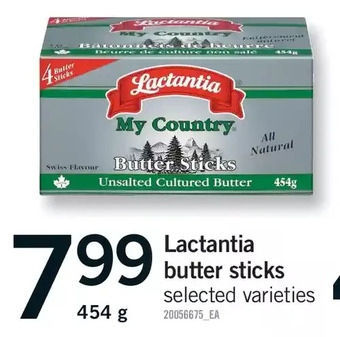 Fortinos Lactantia butter sticks offer