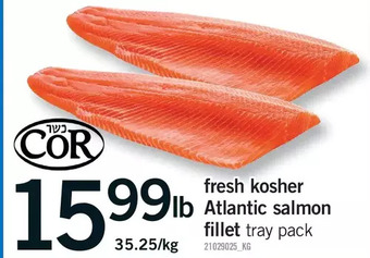Fortinos Fresh kosher atlantic salmon fillet offer
