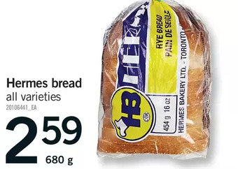 Fortinos Hermes bread offer