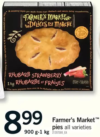 Fortinos Farmer's market pies offer