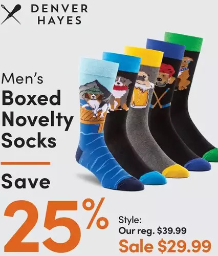 Mark's Boxed novelty socks offer