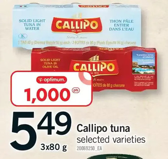 Fortinos Callipo tuna offer