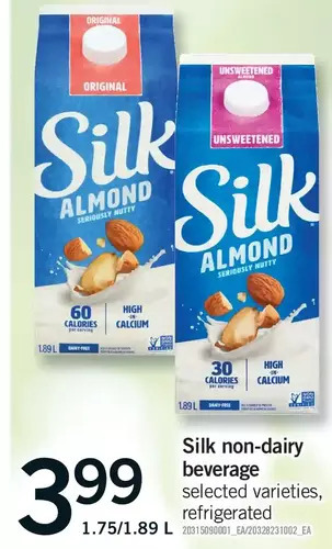 Fortinos Silk non-dairy beverage offer