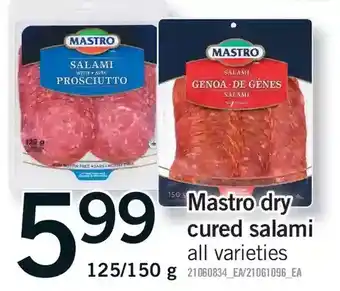 Fortinos Mastro dry cured salami offer
