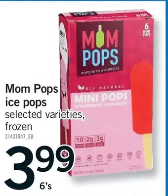 Fortinos Mom pops ice pops offer