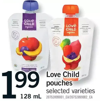 Fortinos Love child pouches offer