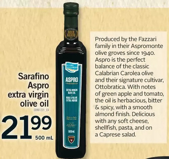 Fortinos Sarafino aspro extra virgin olive oil offer