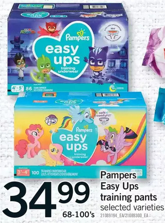 Fortinos Pampers easy ups training pants offer