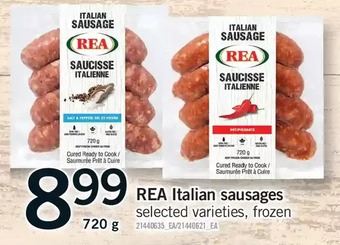 Fortinos Rea italian sausages offer