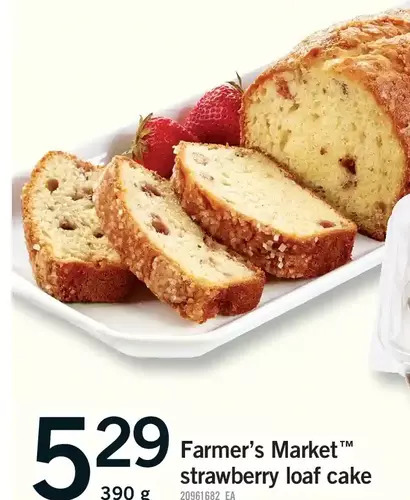 Fortinos Farmer's market strawberry loaf cake offer