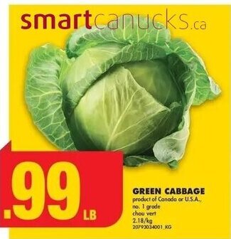 No Frills GREEN CABBAGE offer