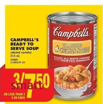 No Frills CAMPBELL'S READY TO SERVE SOUP 515 mL offer