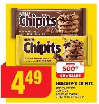 No Frills HERSHEY'S CHIPITS 200-270 g offer