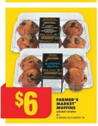 No Frills FARMER'S MARKET MUFFINS 6;s offer