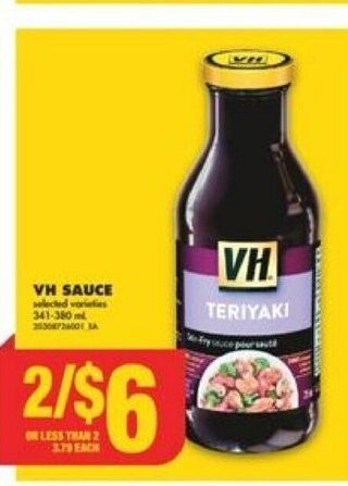 No Frills VH SAUCE 341-380 mL offer