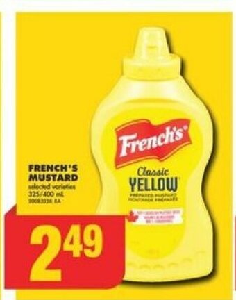 No Frills FRENCH'S MUSTARD 325/400 mL offer