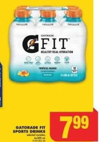 No Frills GATORADE FIT SPORTS DRINKS, 6x500 mL offer