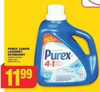 No Frills PUREX LIQUID LAUNDRY DETERGENT 4.08-4.43 L offer