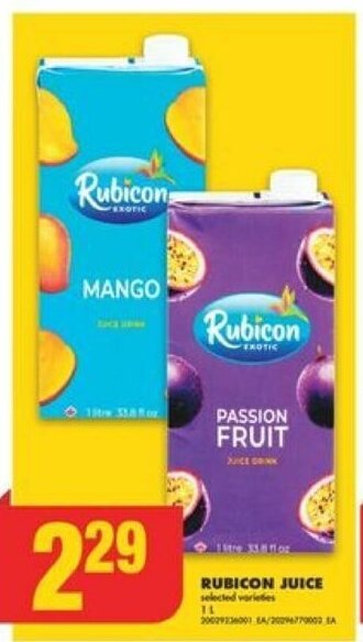 No Frills RUBICON JUICE offer