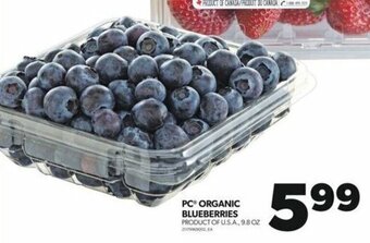Real Canadian Superstore PC ORGANIC BLUEBERRIES offer