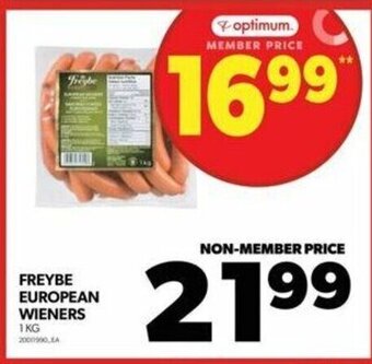 Real Canadian Superstore FREYBE EUROPEAN WIENERS 1KG offer