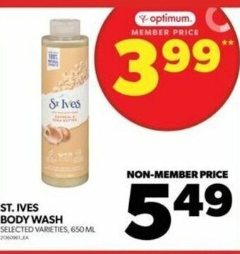Real Canadian Superstore ST. IVES BODY WASH , 650 ML offer