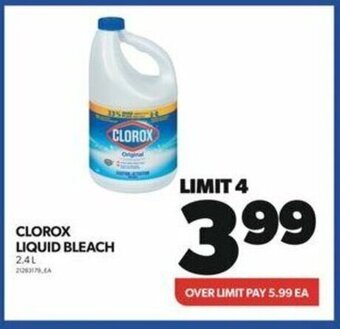 Real Canadian Superstore CLOROX LIQUID BLEACH 2.4L offer
