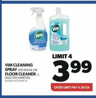 Real Canadian Superstore VIM CLEANING SPRAY 500-950 ML OR FLOOR CLEANER IL offer