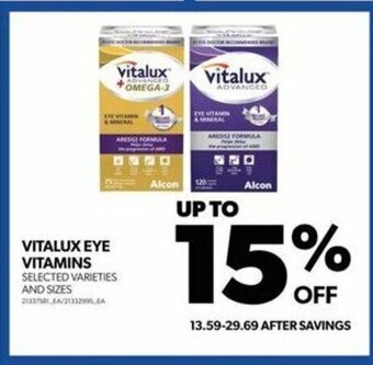 Real Canadian Superstore VITALUX EYE VITAMINS offer