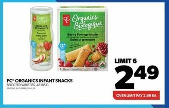 Real Canadian Superstore PC ORGANICS INFANT SNACKS offer