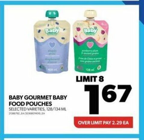Real Canadian Superstore BABY GOURMET BABY FOOD POUCHES offer