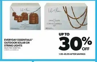 Real Canadian Superstore EVERYDAY ESSENTIALS™ OUTDOOR SOLAR OR STRING LIGHTS offer