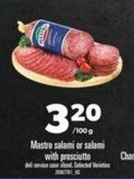 Real Canadian Superstore Mastro salami or salami with prosciutto offer