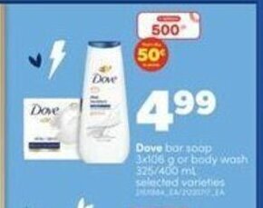 Real Canadian Superstore Dove bar soap or body wash offer