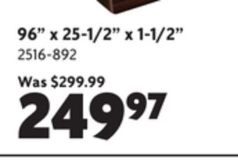 Home Hardware 96 x 25-1/2 x 1-1/2 acacia wood countertop offer