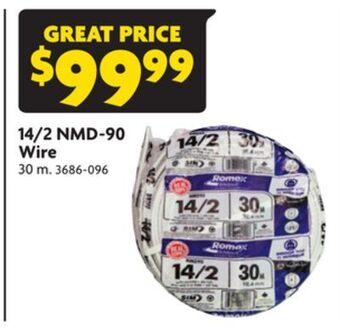 Home Hardware 14/2 nmd-90 wire offer