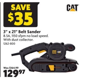 Home Hardware 3 x 21 belt sander offer