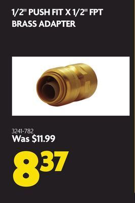 Home Hardware 1/2 push fit x 1/2 fpt brass adapter offer