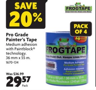 Home Hardware Pro grade painter's tape offer