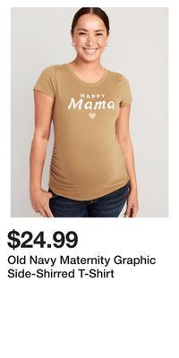 Old Navy Old navy maternity graphic side-shirred t-shirt offer