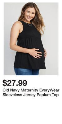 Old Navy Old navy maternity everywear sleeveless jersey peplum top offer