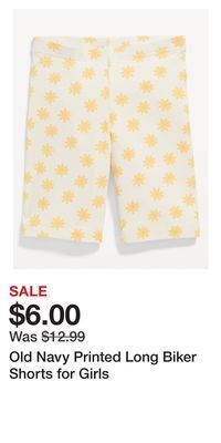 Old Navy Old navy printed long biker shorts for girls offer