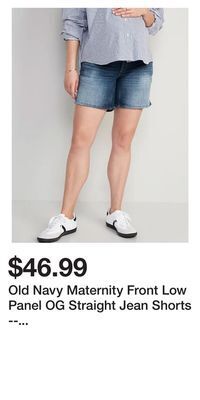 Old Navy Old navy maternity front low panel og straight jean shorts -- 5-inch inseam offer
