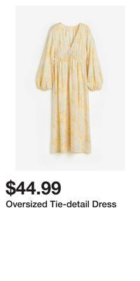 H&M Oversized tie-detail dress offer