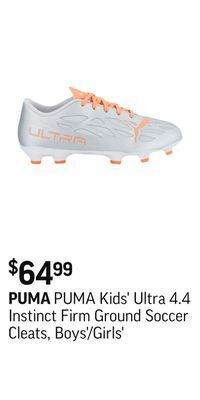 Sport Chek Puma kids' ultra 4.4 instinct firm ground soccer cleats, boys'/girls' offer