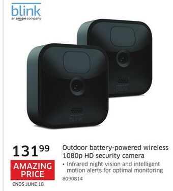 The Source Blink outdoor battery-powered wireless 1080p hd security camera offer