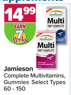 PharmaChoice Jamieson complete multivitamins, gummies offer